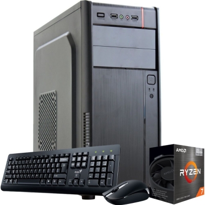 Pc Oficina Amd Ryzen 7 5700G - Mother A520M - 8Gb Ram - Ssd 240Gb - Kit Oficina