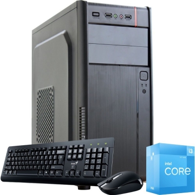 Pc Office Intel Core I3 12100 - Mother H610M - 8Gb Ram - Ssd 240Gb - Gabinete En Kit + 500W