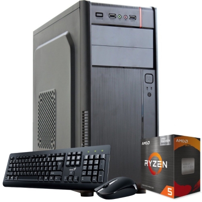 Pc Oficina Amd Ryzen 5 5600Gt - Mother A520M - 8Gb Ram - Ssd 240Gb - Kit Oficina
