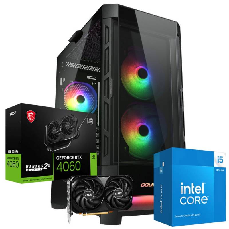 Pc Gamer Intel I5 14400F  -  16Gb Ram Ddr5  -  Ssd 500Gb  -  Rtx 4060  -  600W 80 Plus