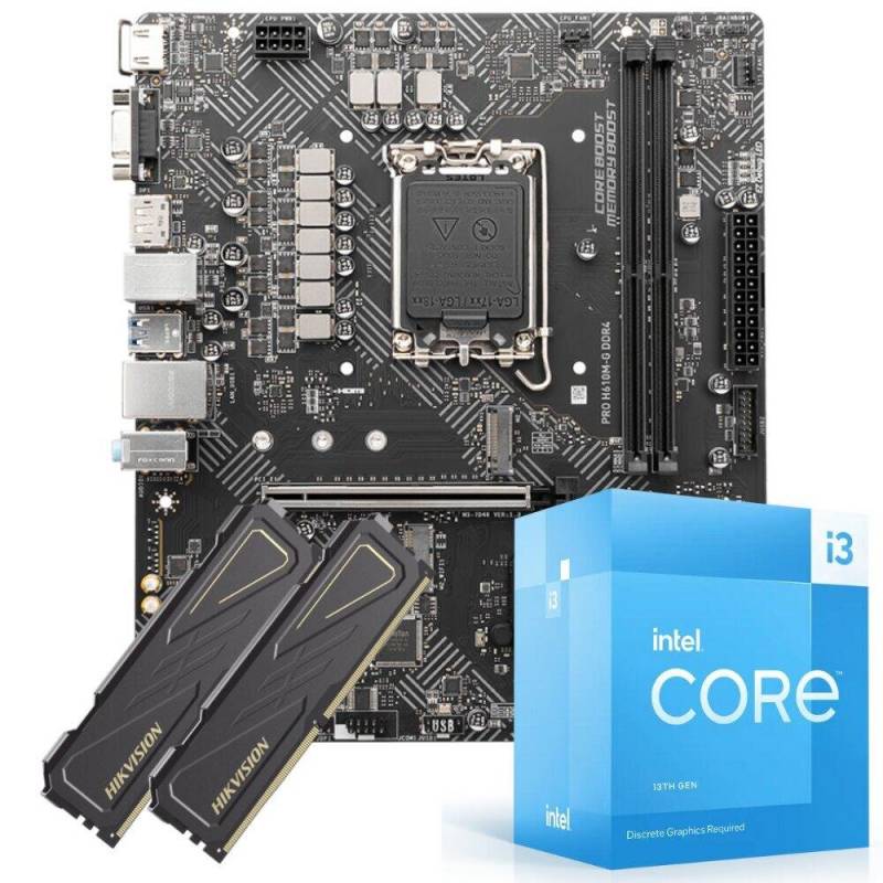 Combo De Actualización Intel I3 13100F - Mother H610M-G - 16Gb Ram