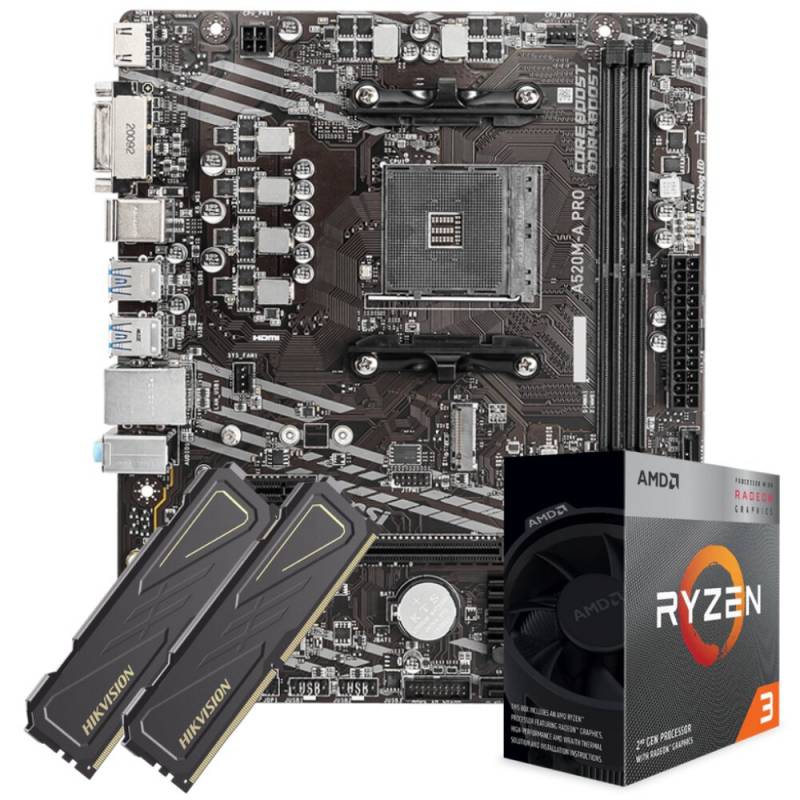 Combo De Actualización Amd Ryzen 3 3200G  -  Mother A520M-A  -  16Gb Ram