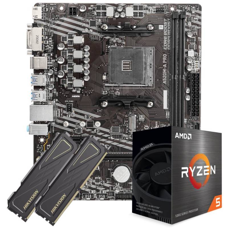 Combo De Actualización Amd Ryzen 5 5500  -  Mother A520M-A  -  16Gb Ram