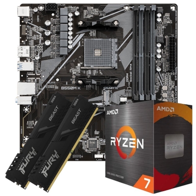 Combo De Actualización Amd Ryzen 7 5700  -  Mother B550M K  -  16Gb Ram