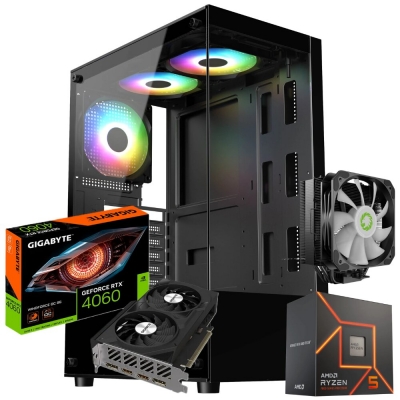 Pc Gamer Amd Ryzen 5 7600X - Rtx 4060 8Gb - 16Gb Ram - Ssd Nvme 480Gb - Fuente 600W 80P White