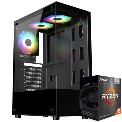 Pc Gamer Amd Ryzen 5 4600G - Mother A520M  -  16Gb Ram  -  Ssd 480Gb  -  500W 80P Bronze