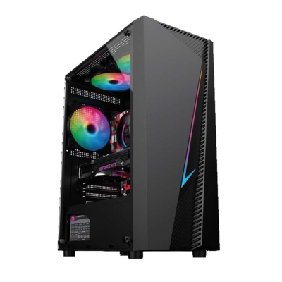 Gabinete Gamer Syx Eqs7 Negro Atx - Sin Coolers
