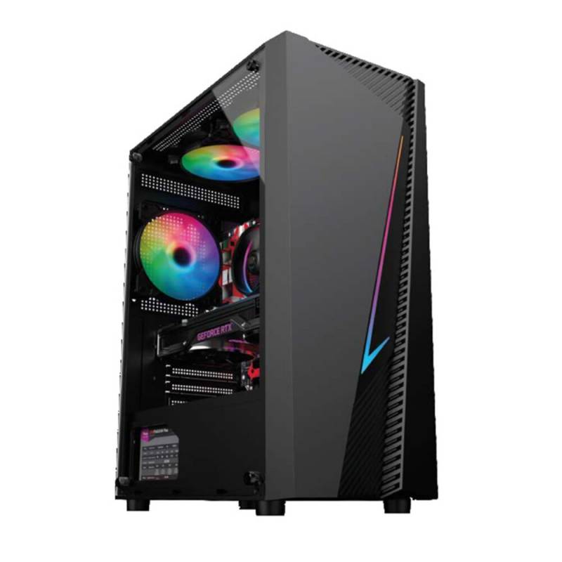Gabinete Gamer Syx Eqs7 Negro Atx - Sin Coolers