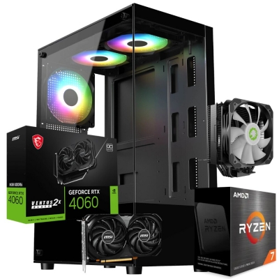 Pc Gamer Amd Ryzen 7 5700X  -  32Gb Ram  -  Ssd 960Gb  -  Rtx 4060  -  600W 80 Plus