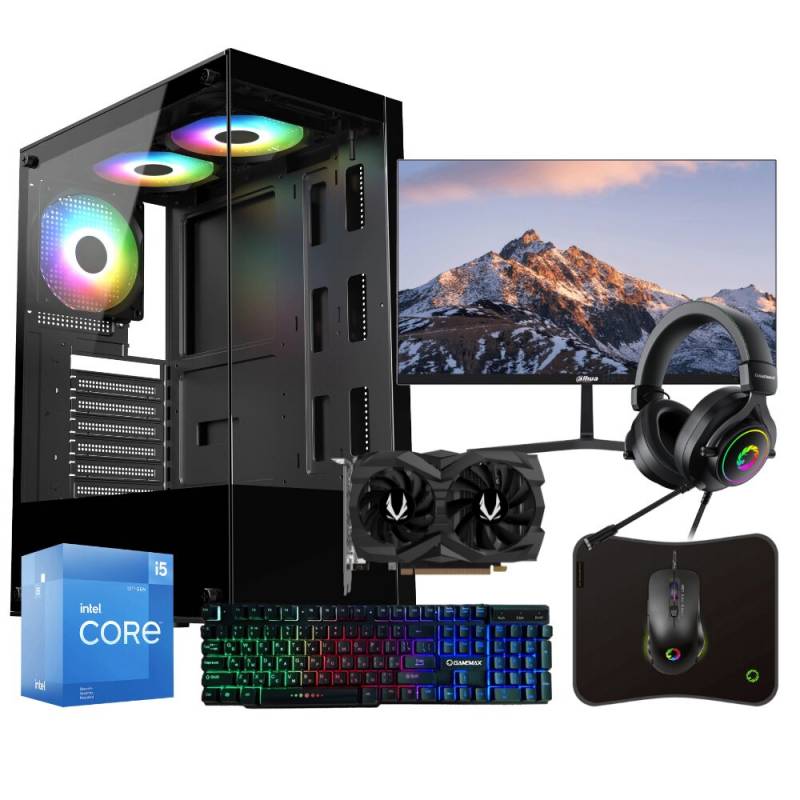 Combo Gamer - Pc Intel I5 12400F - 16Gb Ram - Ssd 480Gb - Gtx 1660 Super + Monitor 22 Fhd + Periféricos