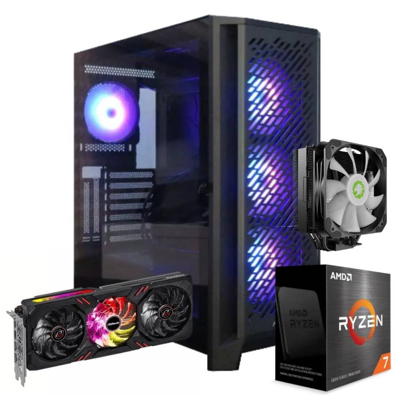 Pc Gamer Amd Ryzen 7 5700X 3D - 32Gb Ram - 960Gb Ssd - Rx 6700 Xt - 650W 80 Plus Bronze